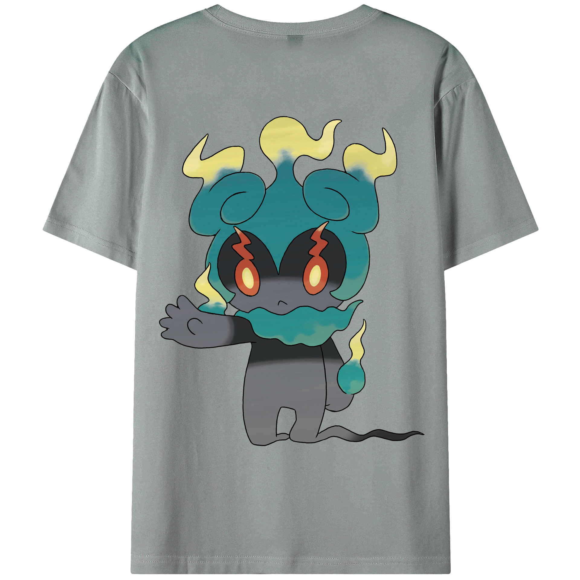 （画像用） ポケットモンスター Pokémon 綿100％ メンズ半袖Tシャツ（バックプリント） 通気性